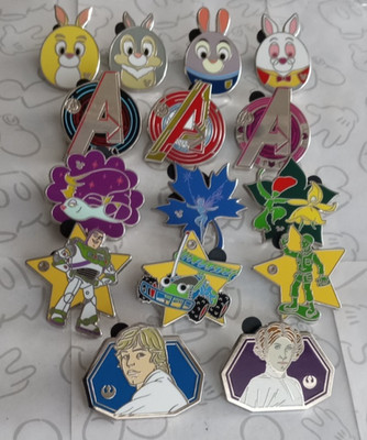 2020 Hidden Mickey DLR WDW Choose a Disney Character Pin