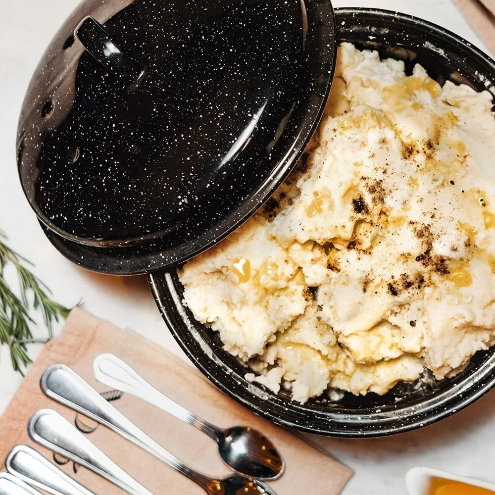 3lb Enamel Round Roaster - Small, Dishwasher Safe & Non-Stick Cooking Essential