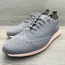 Cole Haan Zerogrand Stitchlite Wingtip Oxford Shoes Women's Size 8.5B Grey Pink