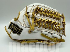 ZETT Special Pro Order 12.5" Outfield Baseball Glove White Gold RHT Net Limited