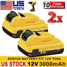 2 Pack 12v 3.0Ah 12 Volt Max Lithium Battery For Dewalt DCB127-2 DCB120 DCB121