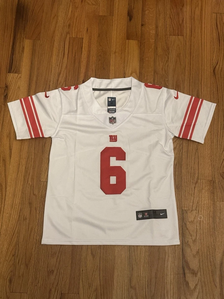 Jaxon Dart #6 Giants KIDS Jersey YOUTH MEDIUM Stitched Jersey WHITE - Image 2 of 2