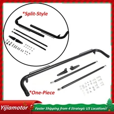 49" Universal Steel Racing Safety Seats Belt Chassis Roll Harness Bar Rod Black
