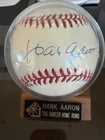 Hank Aaron Signed Baseball Hall of Famer