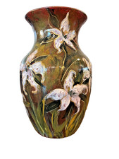 Art Glass Vase Signed P. Graves 2007 Hand Pai...