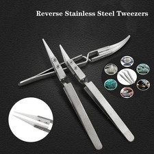3PCS Ceramic Straight Tip Anti-Static Soldering Tweezers Precision Tool