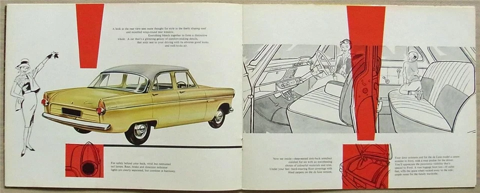 FORD Consul 375 Saloon & Convertible Car Sales Brochure Feb 1961 Ref H3258/261 - Image 3 of 4
