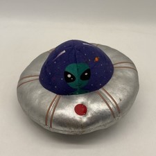 Over The Moon UFO Alien Animated Plush Toy Spaceship Lights Up Spins Tested