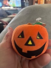 TY Beanie Babies - TRICKS 2009 HAPPY ORANGE Halloween Pumpkin MWMT
