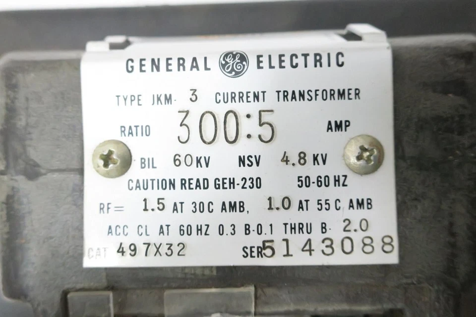 General Electric Ge JKM-3 497X32 Current Transformer 300:5a 4.8kv-ac - Image 4 of 4