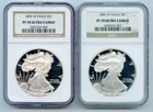 2005-W & 2006-W Proof American Silver Eagle 1 OZ NGC PF70 Ultra Cameo