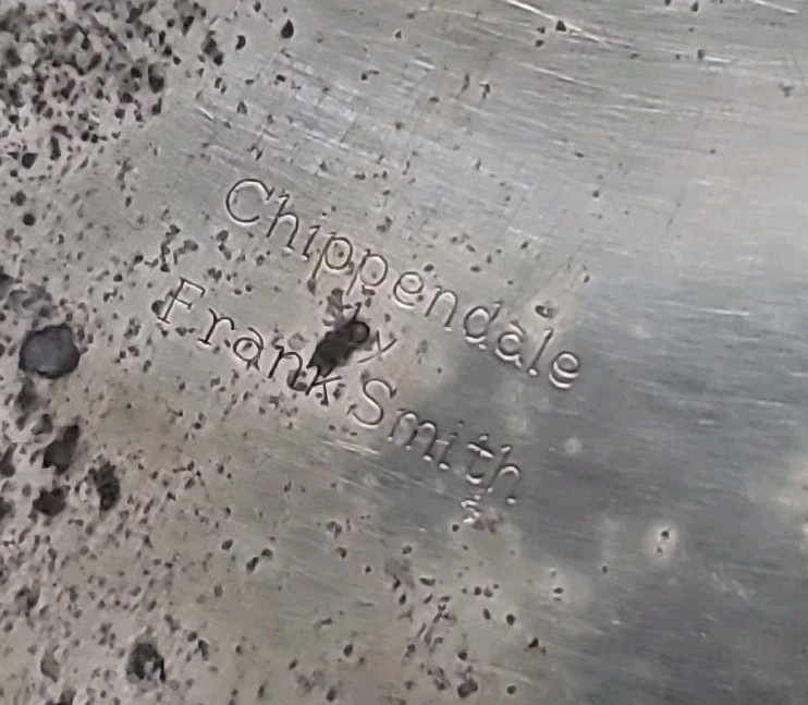 Frank W Smith Sterling Silver 8" Salver Chippendale Tray #378 212 grams