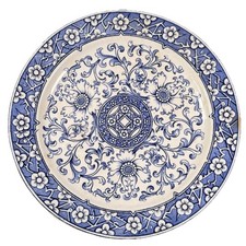 Arts Crafts Pottery Plate W24cm Date Diamond Circa 1870