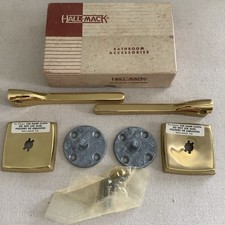 NOS VTG Hall-Mack Shelf Bracket Set Artistocrome 400 498T Polished Brass