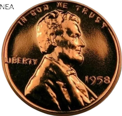 1958 Lincoln Wheat Penny Cent ~ Gem Proof (red)