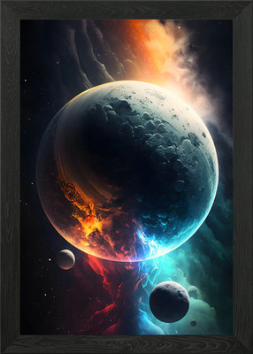 Lost Planet in Space Gerahmtes Wandbild Poster Leinwanddruck Bild