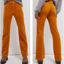 ANTHROPOLOGIE x PILCRO Trouser Bootcut Corduroy Pants Golden Brown Sz 26 3W51