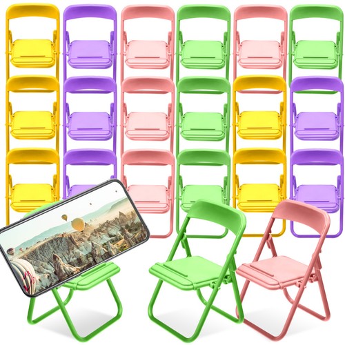 20Pcs Fun Desk Accessories Reusable PP Phone Stand Cute Chair Shape ...