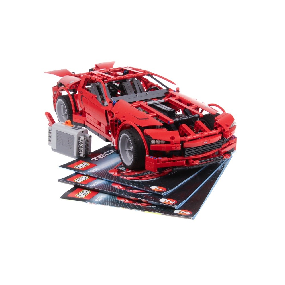 1X Lego Technic Set Car Supercar Racing Vehicle 8070 Dirty Incomplete