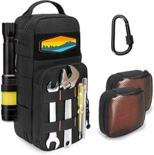 Heavy Duty Small Tool Bag Storage with 2 Zipper Pouches Multi-Functional Locking