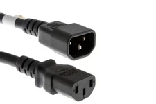 AC Power Cord, C13 to C14, 14 AWG, 10' Black