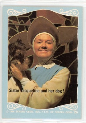 1968 Screen Gems SALLY FIELD in THE FLYING NUN Card  #26 Sister Jacqueline & Dog