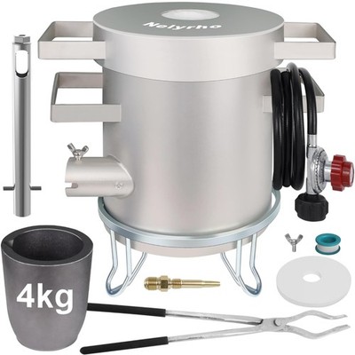 Propane Smelting Furnace Kit   4kg Crucible, Support Stand, Tongs Included   ...