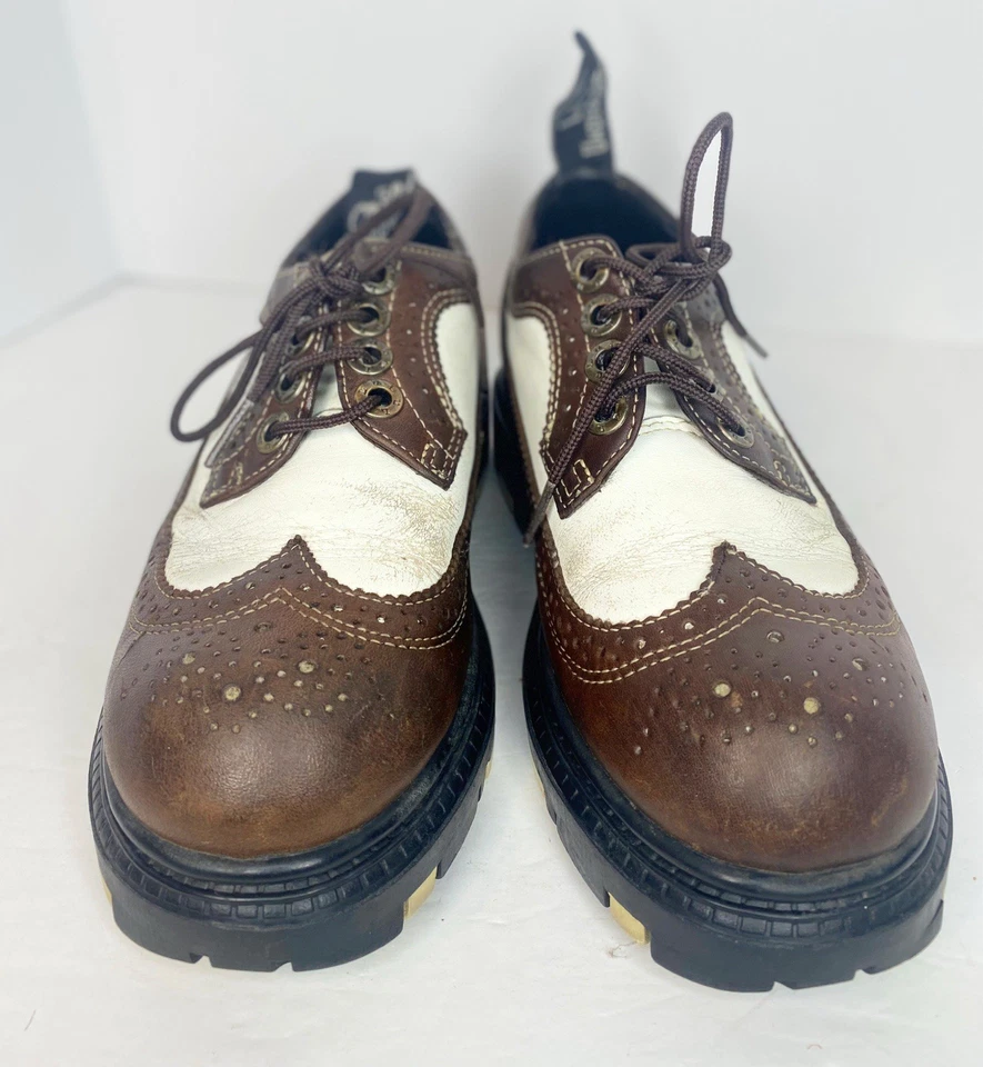 Zapatos enredadera vintage London Underground marrón punta de ala Oxford con cordones EE. UU. 7,M Y2K Foto 3 de 4