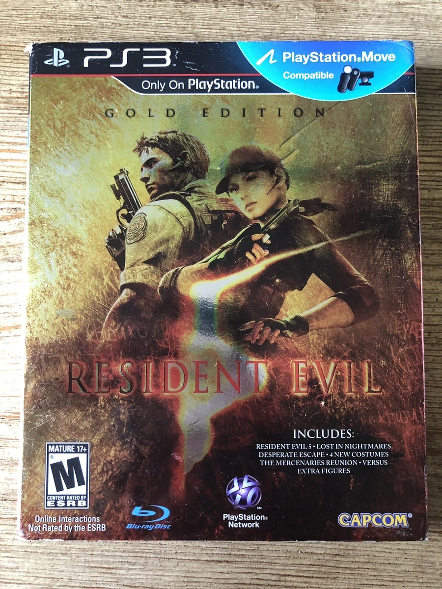 PS3 - Resident Evil 5 (Gold Edition - compatível PS Move) - waz