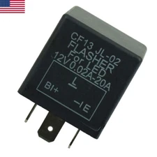 3-Pin Car Flasher Relay Fix Light LED Lamp Turn Signal Hyper Flash CF13 JL-02 US