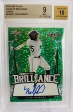 2018 Leaf Flash Luis Robert FOB Prospect Green Serial #13/15 BGS 9/10 Beauty!