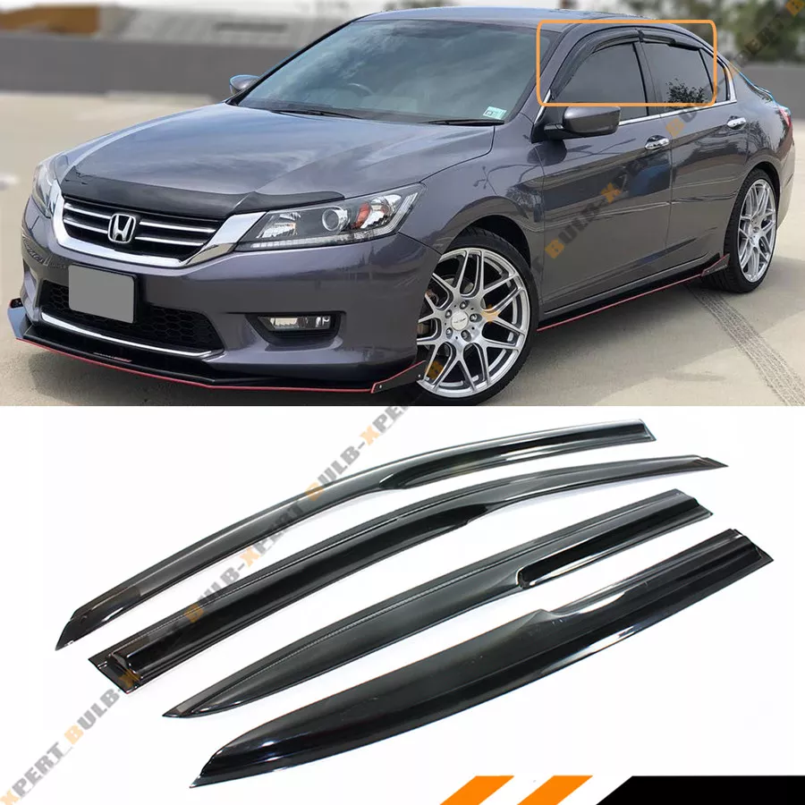 FOR 2013 17 9TH GEN HONDA ACCORD 4 DOOR SEDAN WAVY STYLE SMOKE