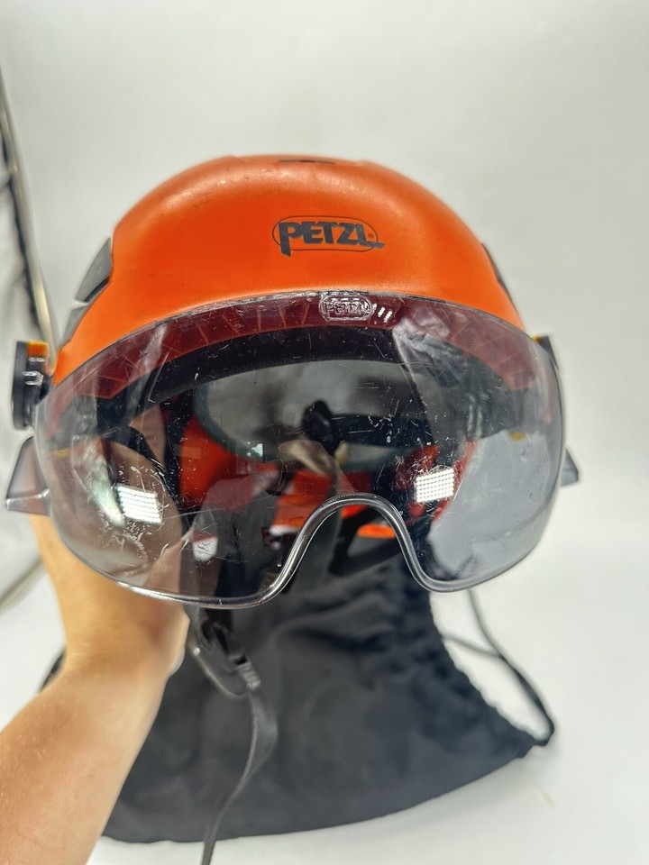 Petzl Vertex Vent Helmet Hard Hat One Size OSHA W/ Shadow Eyes Shield