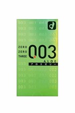 OKAMOTO 003 ALOE Jelly 0.03mm Condoms 10 pcs From Japan