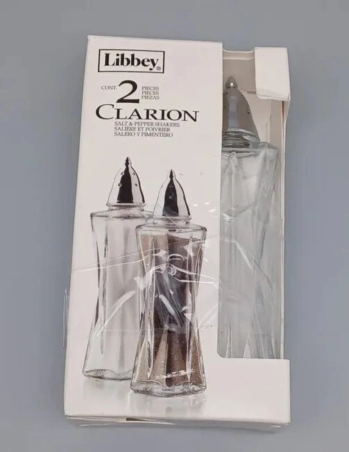 Salero y pimentero Libbey Glass Summit Clarion cocina nuevo Foto 2 de 4