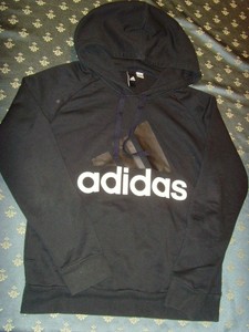 felpa adidas cappuccio nera