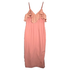 La Maison Talulah Dress Womens Medium Pink Charmed Cold Shoulder Sheath Cocktail