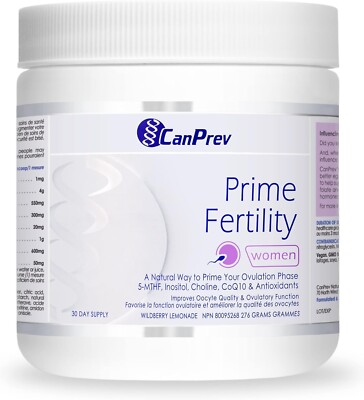 CanPrev Prime Fertility Women Ovulation PHase CoQ10 Antioxidants 30 Days NEW