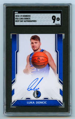 2018-19 DONRUSS NEXT DAY ROOKIE AUTOGRAPH AUTO LUKA DONCIC SGC 9