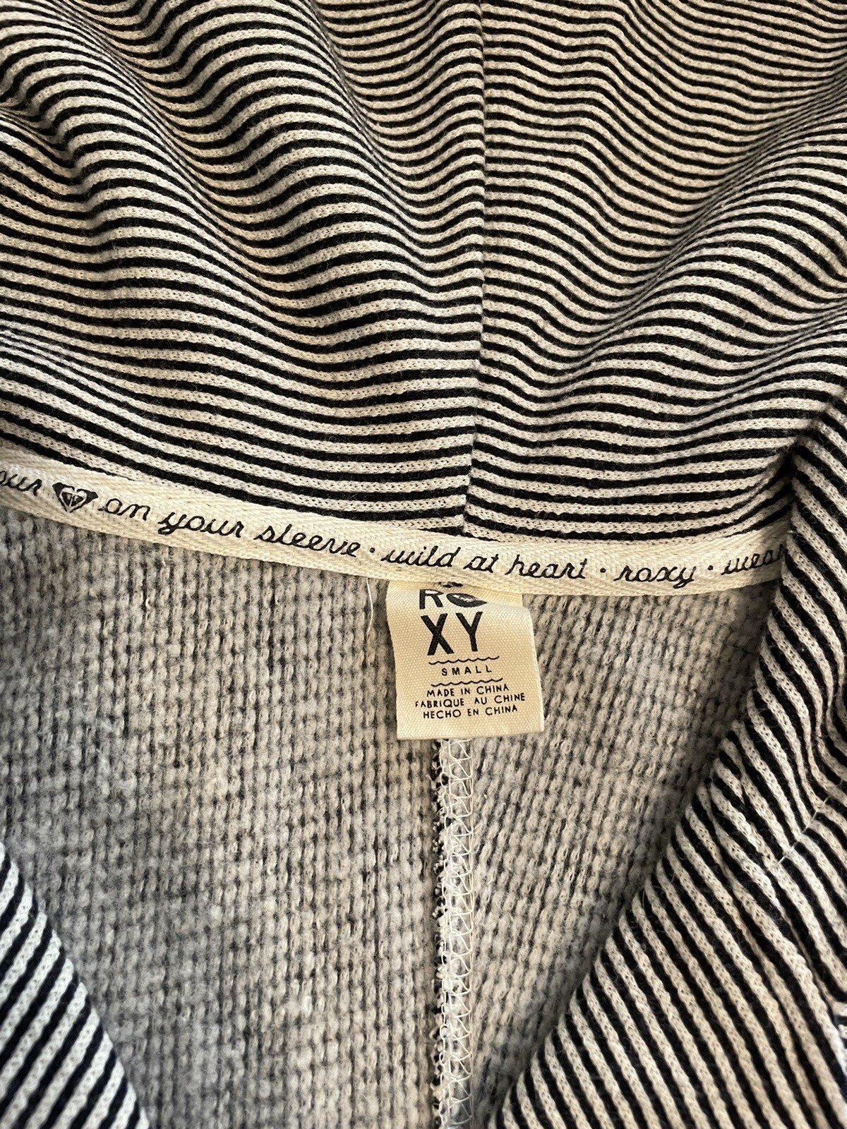 Roxy Striped Button Up Sweater Jacket - image 3