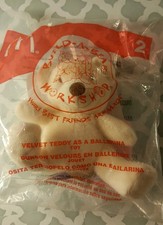 2006 McDonald's BUILD-A-BEAR WORKSHOP - 2 -VELVET TEDDY as a Ballerina New