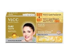 VLCC Gold Facial Kit 60gm with Free Gold Bleach 30gm-