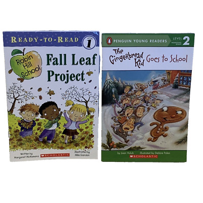 Fall Leaf Project & The Gingerbread Kid Goes to School Lot of 2 Scholastic Young