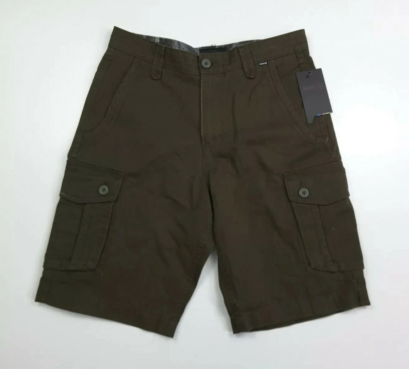 Hurley Men's One and Only Cargo Shorts Green Size 28 or 32