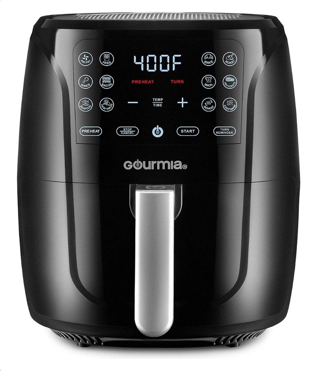 Gourmia 6-Qt Digital Air Fryer with Guided Cooking, Black GAF686