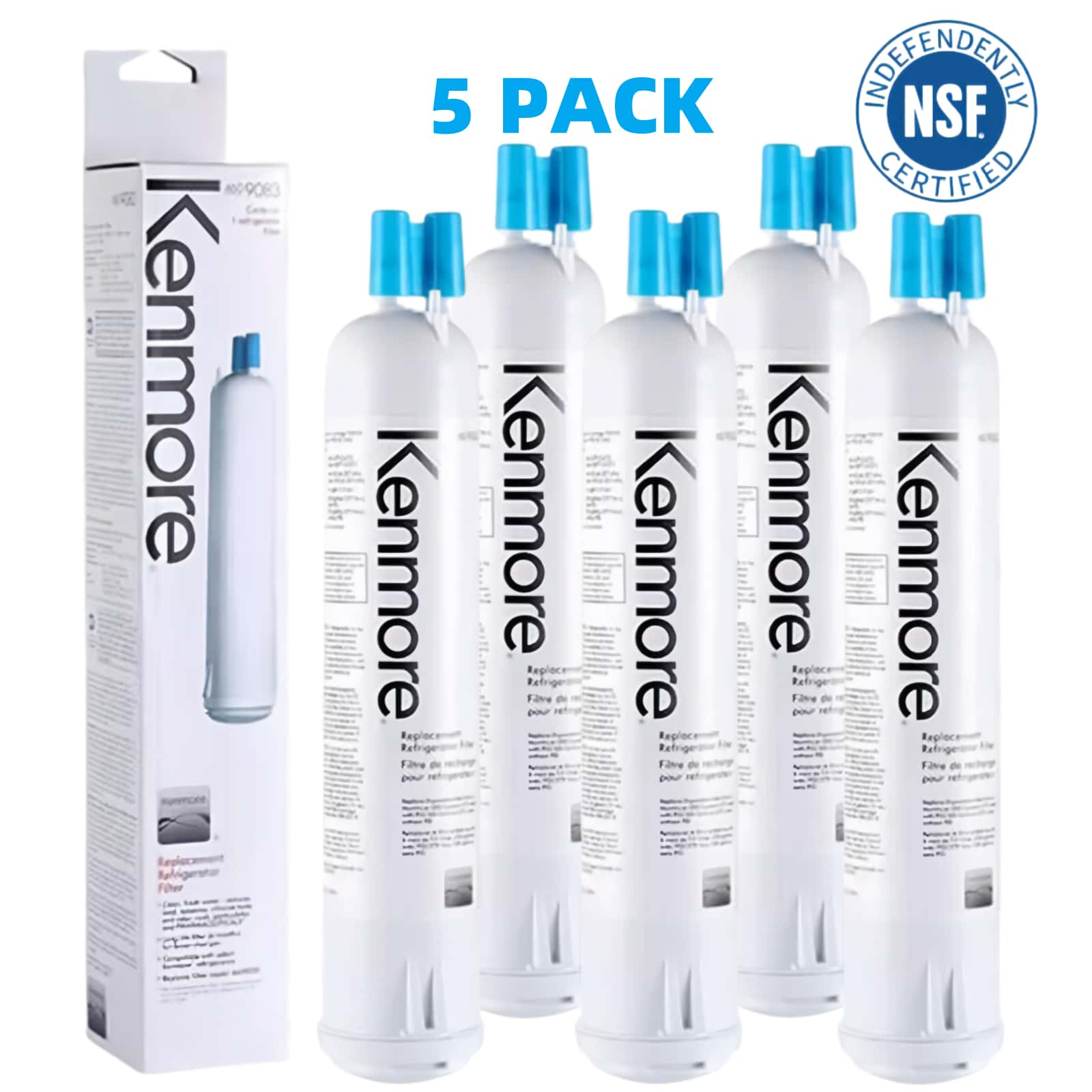 2-5 Replacement Refrigerator Water Filter for Kenmore Models 4609083 9083 9020 9030