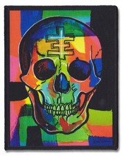 Psychic TV Sew-on Patch Val Denham Art Skull Industrial Punk Genesis