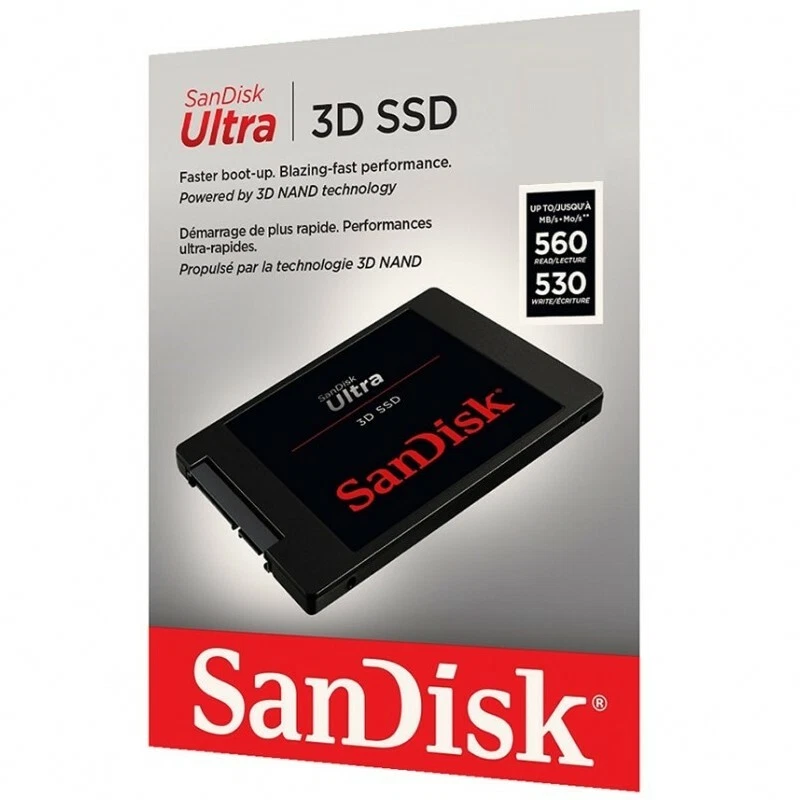 SANDISK ULTRA 3D SSD 250G 500GB 1TB 2TB 4TB Internal Solid State Drive 2.5" SATA - Image 4 of 4