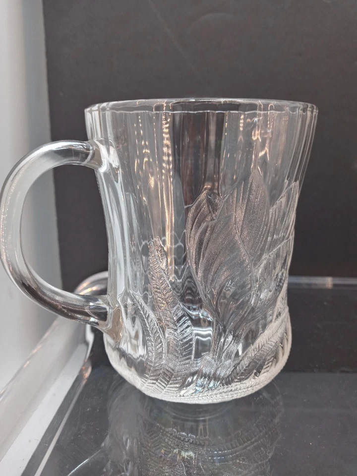 Juego de 4 tazas de café/té de vidrio esmerilado ARCOROC Canterbury Crocus tinte rosa Foto 2 de 4