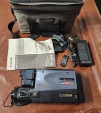 Sharp Slimcam VL-L62U Battery Cables Charger And Case Powers On, Remote